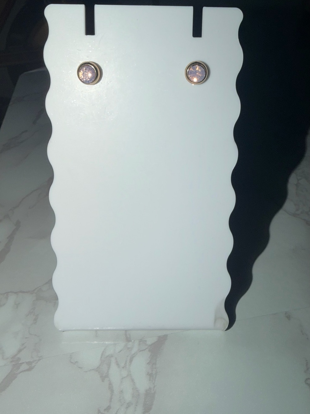 & Other Stories Pink Crystal Stud Earrings